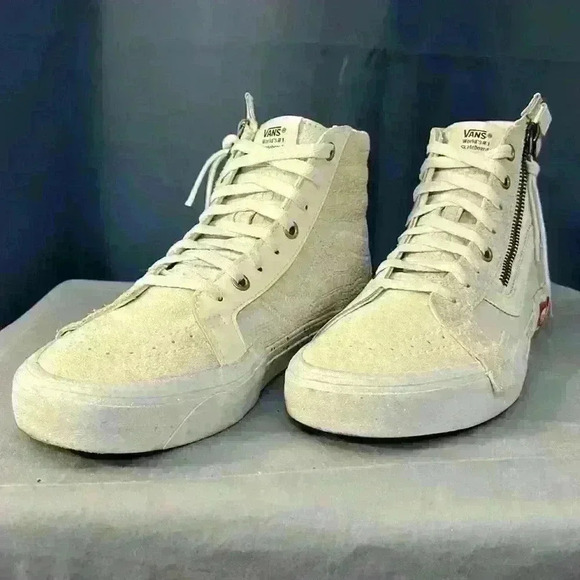 Vans SK8-Hi CAP Glitter Mix White Crocodile Embossed Size 8.0 Men, 9.5 Women - Picture 2 of 12